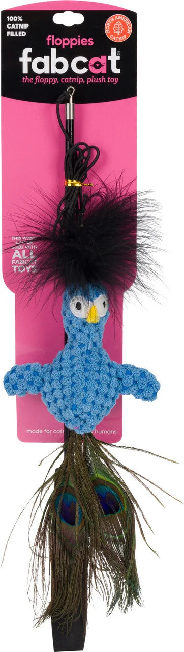 FabCat Floppy Peacock Teaser Wand