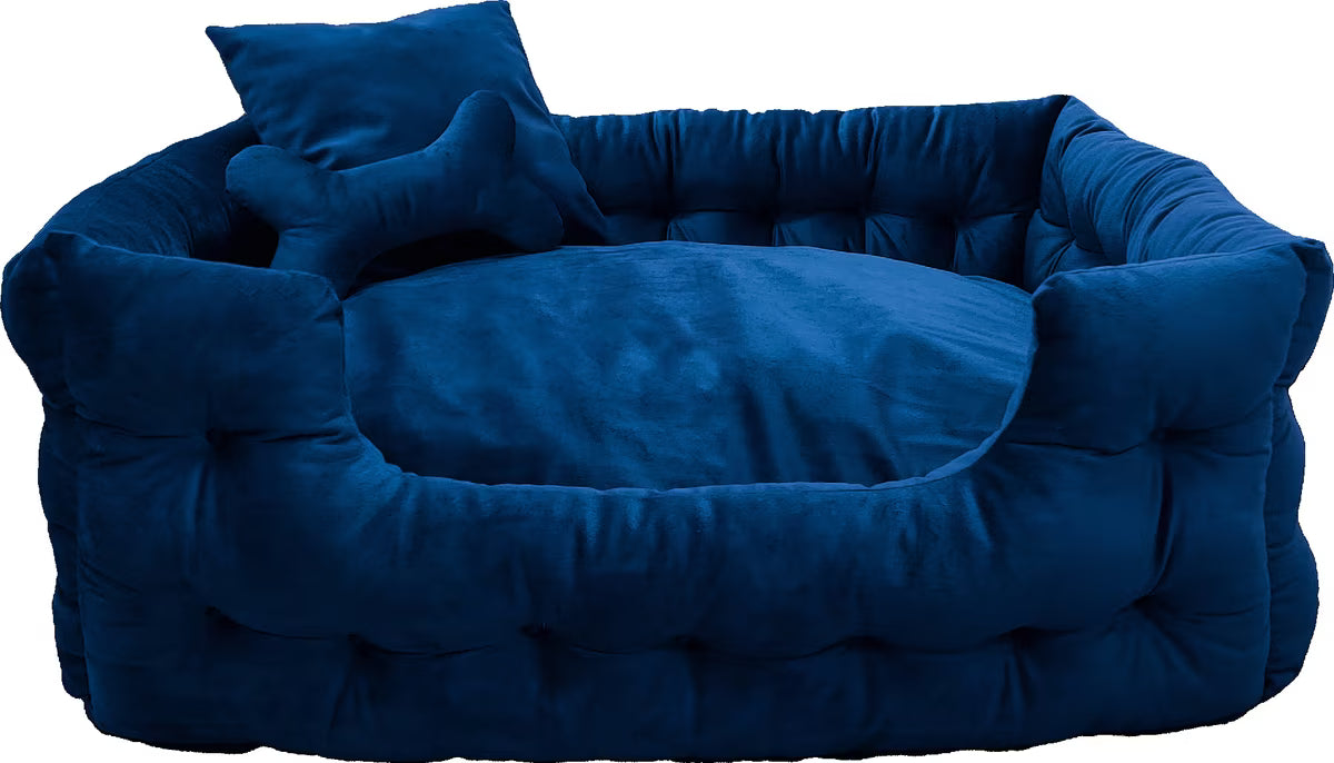 Goo-eez Rectangular Velour Bed w/ Pillow