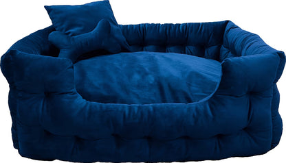 Goo-eez Rectangular Velour Bed w/ Pillow