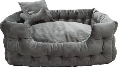 Goo-eez Rectangular Velour Bed w/ Pillow