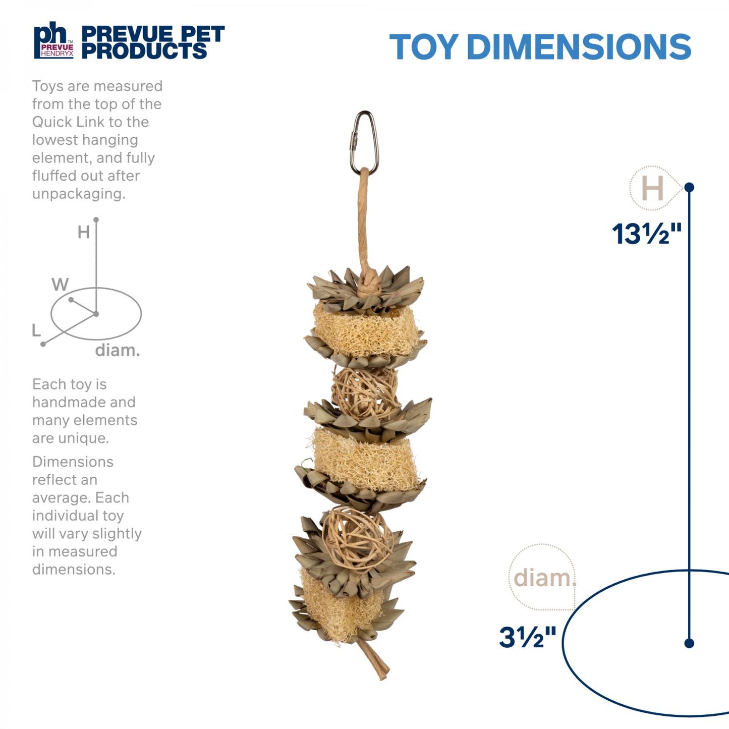Flowers & Cubes Bird Toy