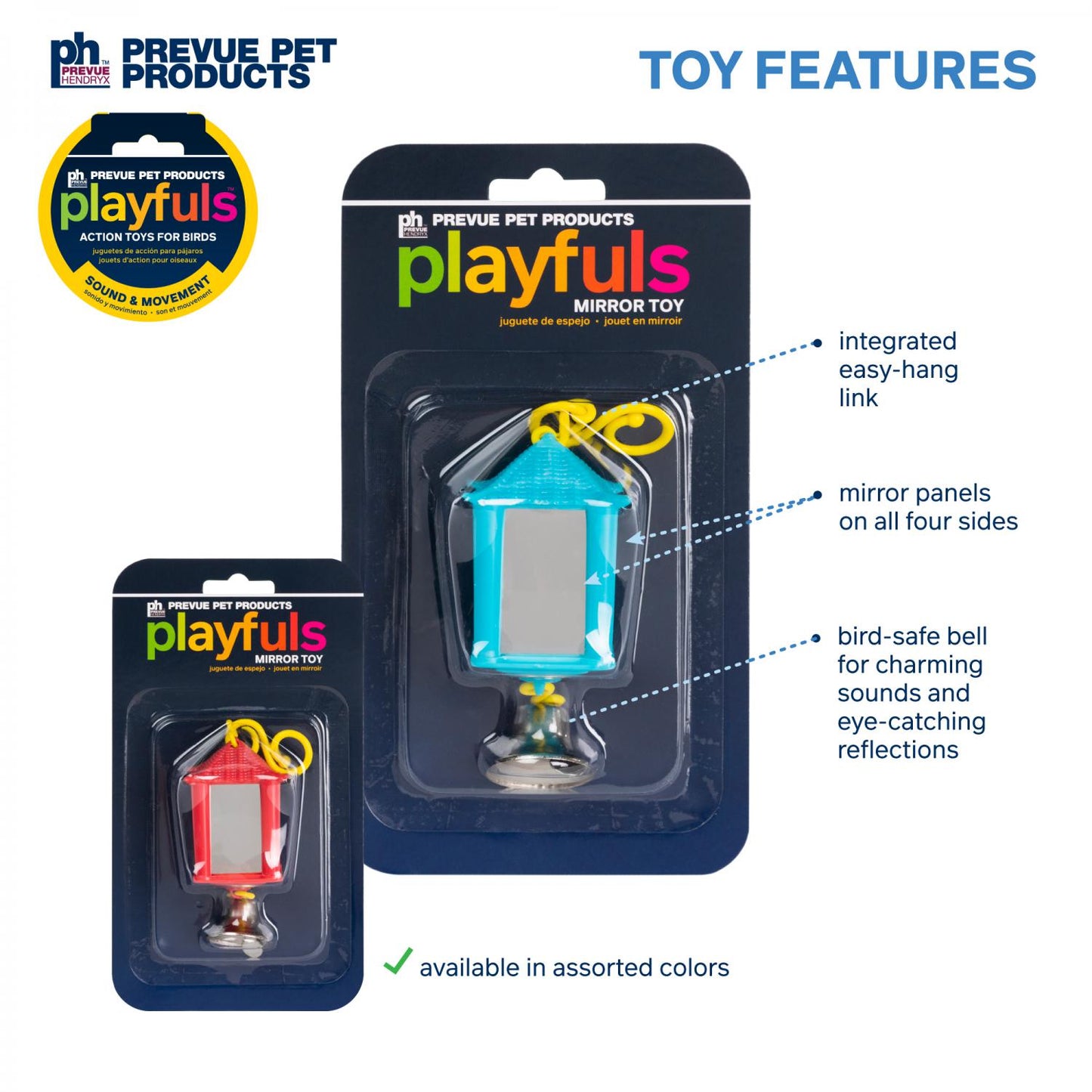 Lantern Mirror Bird Toy