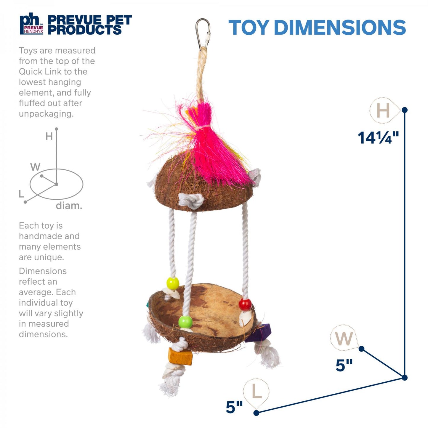 Tiki Hut Bird Toy