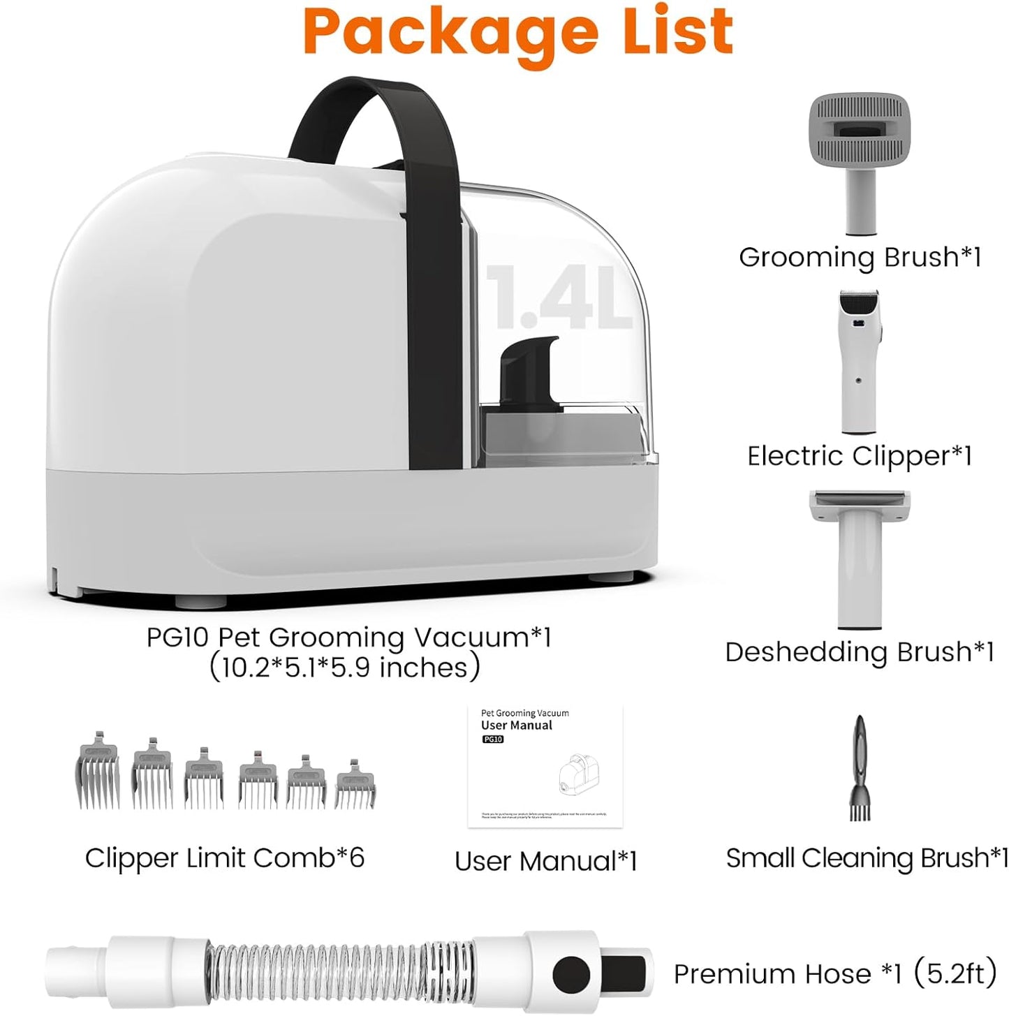 Ubrobo Pet Grooming Kit & Vacuum