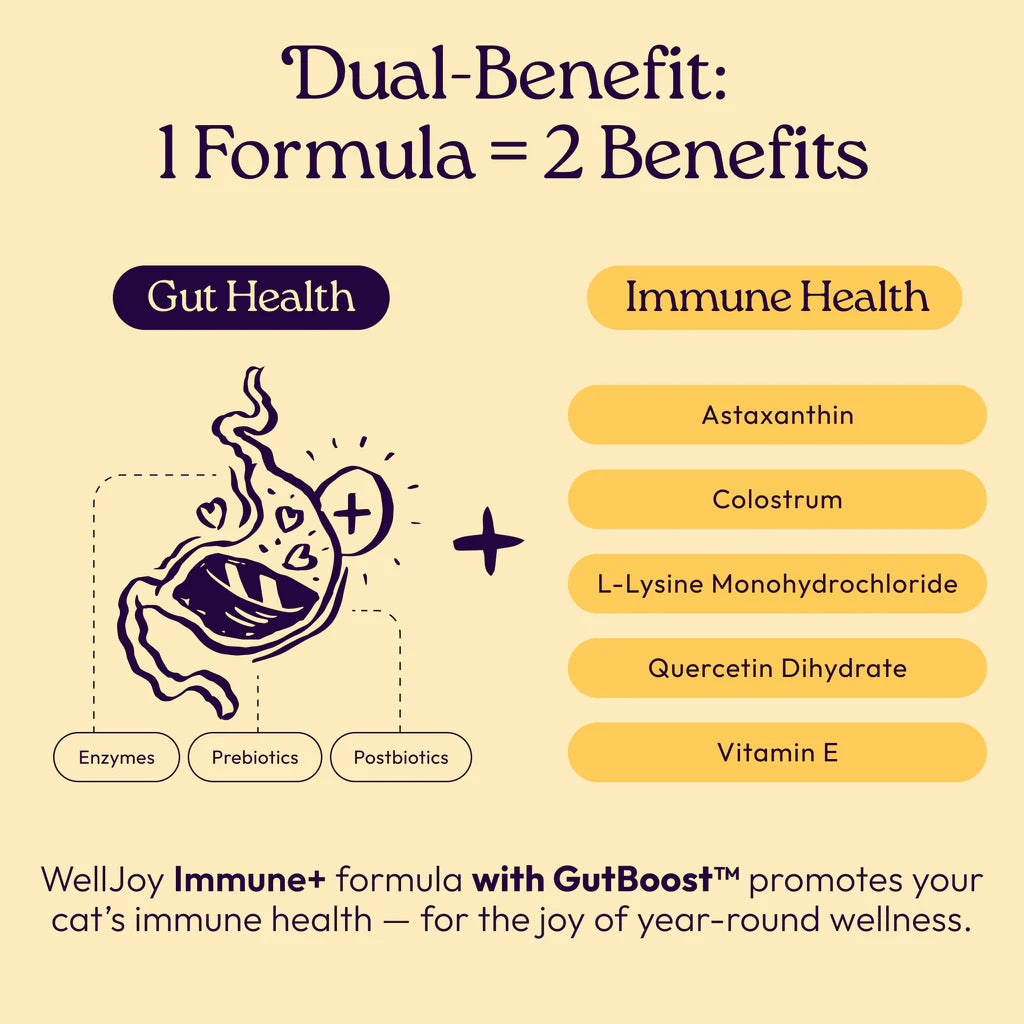 Welljoy Immune + Gutboost Cat Supplement