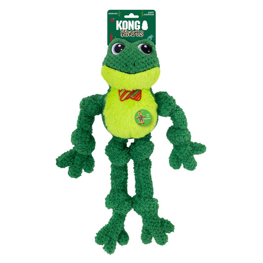 Kong Holiday Knots Bow the Frog
