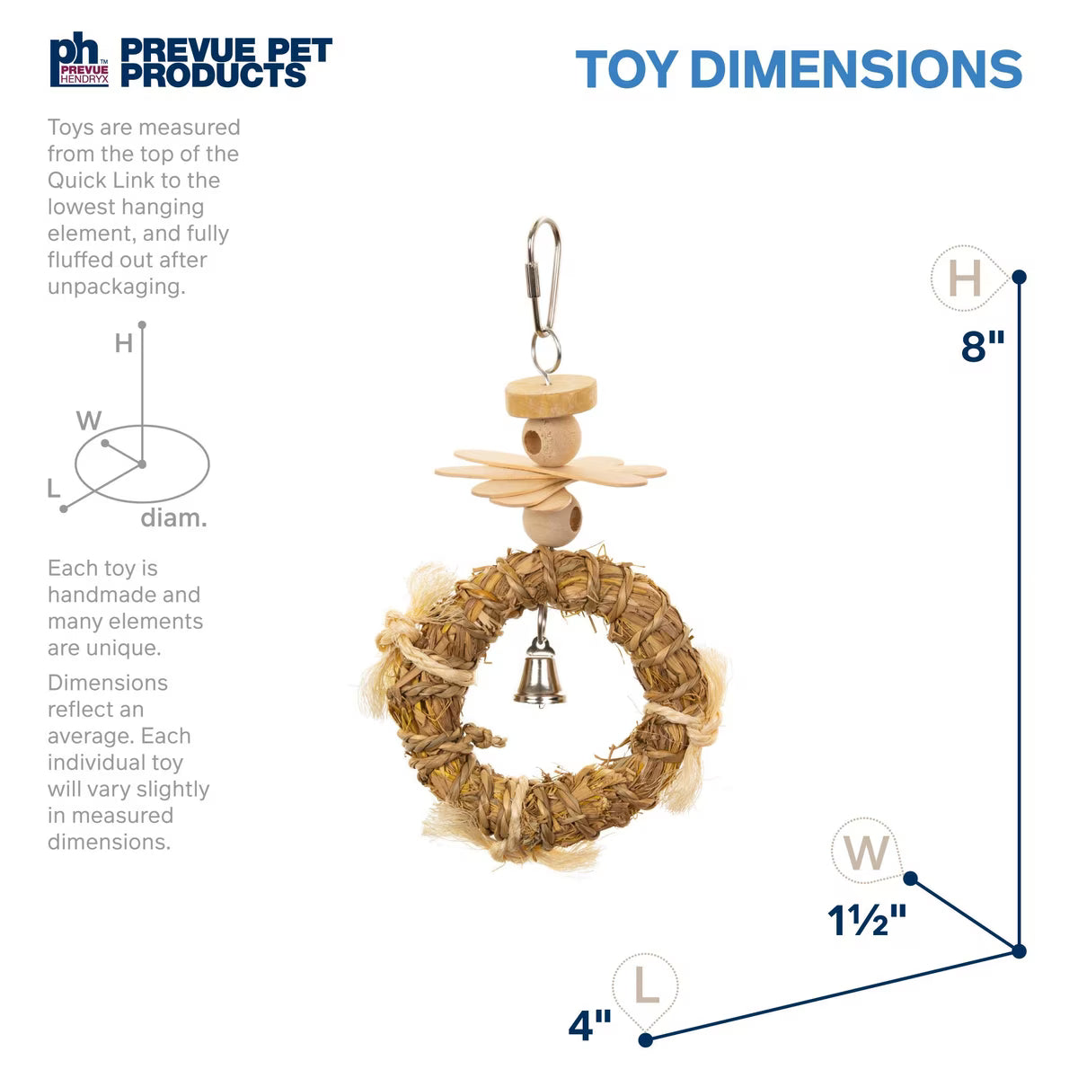 Naturals Crown Bird Toy