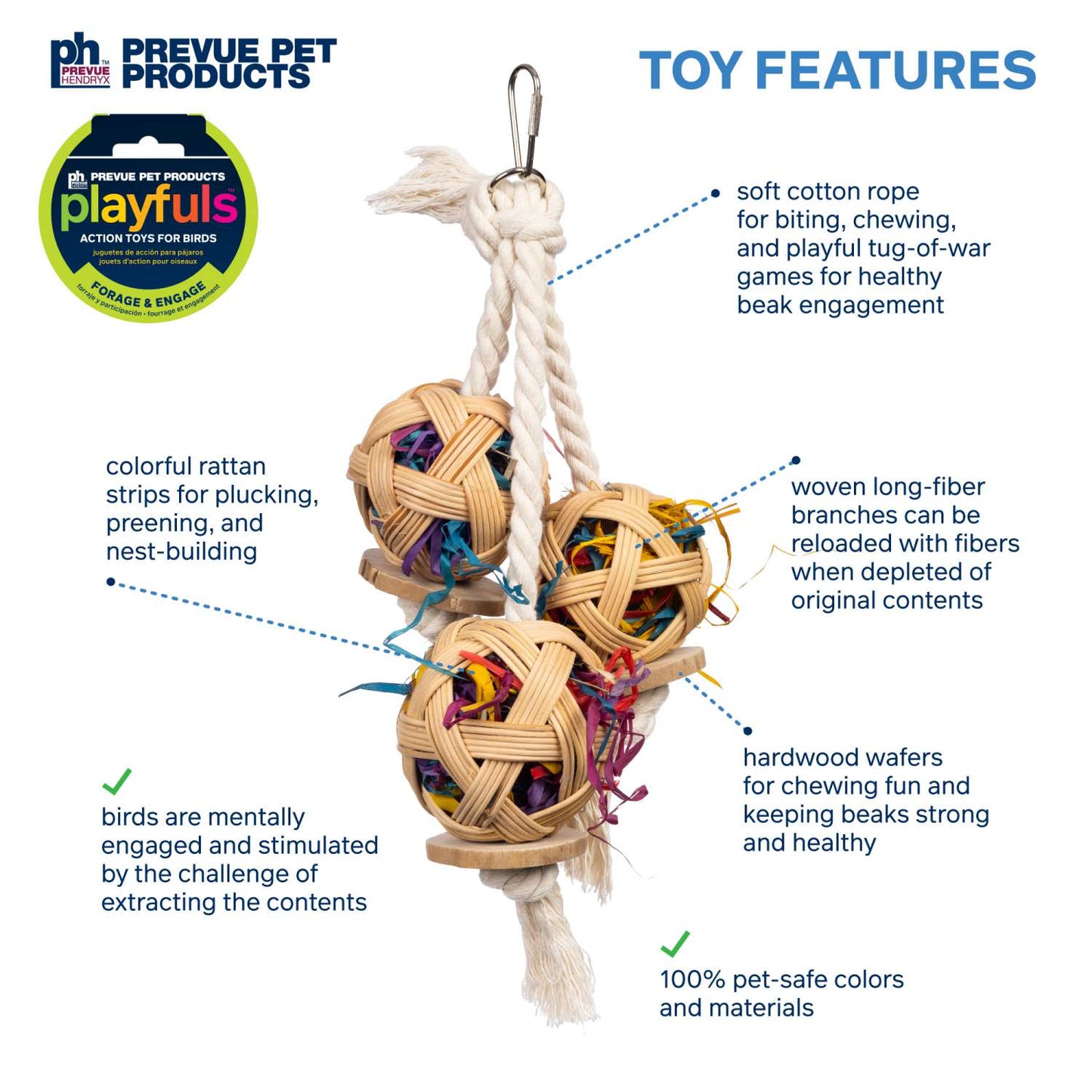 Cluster of Fun Bird Toy