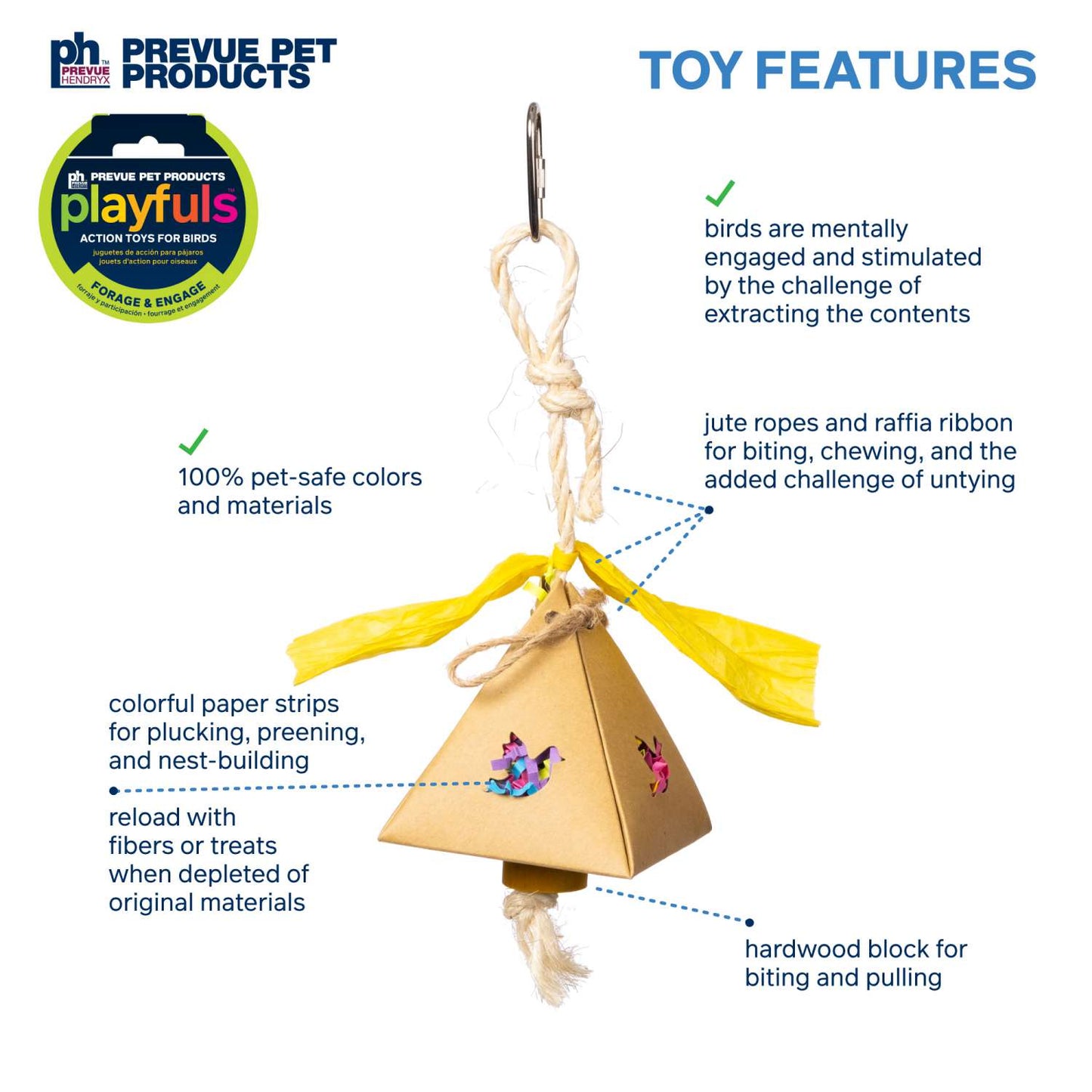 Plucky Pyramid Bird Toy