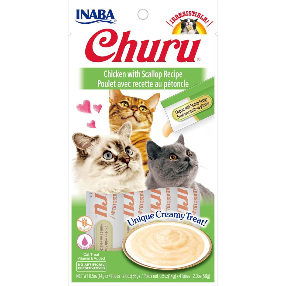 Inaba Churu Puree Cat Treats 4pks
